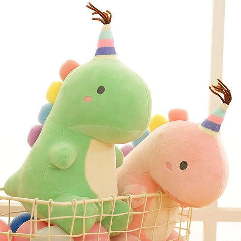 Stuffed Animal Plush Toys, Cute Dinosaur Toy, Soft Dino Plushies for Kids - Plush Doll Gifts (Pink, 9 Inch)