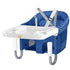 MTWML Counter(Stripe-Blue) Hook On High Chair with Tray,Portable Baby High Chair that Attaches to Table,Clip On Fast