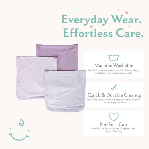 3-Pack, Caden Lane Premium Baby Burp Cloths, Ultra Soft & Absorbent, Gender Neutral for Newborn, Boy & Girl, Essentials