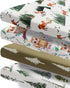 4 Pack N Play Sheets Woodland Forest Animals, Fitted Baby Sheets for Standard Pack and Plays and Mini Cribs
