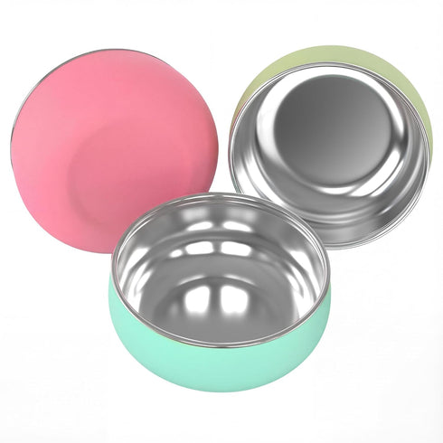 Bella's Friends Stainless Steel Baby Bowls with Silicone Sleeve 3 Pack, 5