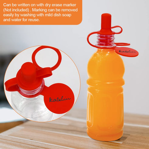 Morlike 8 Pack Baby Water Bottle Cap Silicone Spout Adapter, No Spill & BPA Free for Kids and Adults