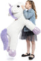 Tezituor 43'' Big Unicorn Plush Toy, Giant Stuffed Animals for Girls, White Unicorn Gifts