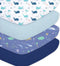 Little Grape Land Crib Sheets Baby Toddler Sheets 4 Pack Fitted for