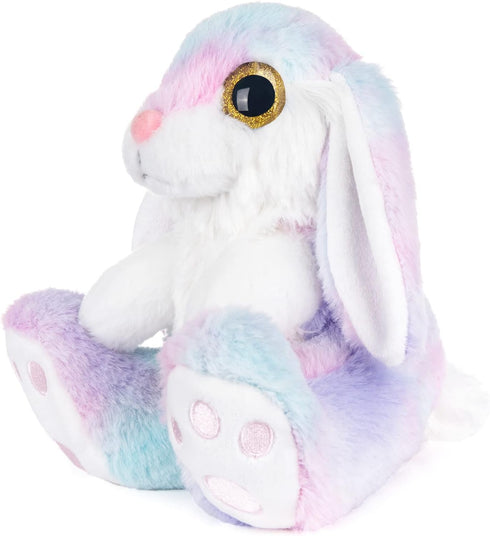 My OLi Bunny Rabbit Stuffed Animal - 8.5" Plush Bunny with Floppy Ears, Easter Gift for Girls Boys Kids, Rainbow