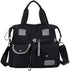 MINTEGRA Nylon Tote Bag for Women Multi Pocket Shoulder Bag Waterproof Diaper