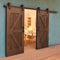 iLAND 1/12 Scale Accessories of Dollhouse Door Miniature Wooden Barn Doors w/Sliding