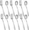12PCS Safe Forks and Spoons for Kids, Toddler Silverware, Stainless Steel Tableware with Bunny and Puppy Motifs
