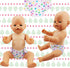 SOTOGO 8 Pieces Doll Diapers for 14 to 17 Inch Newborn Baby Dolls and American 18 Inch Dolls Accessories