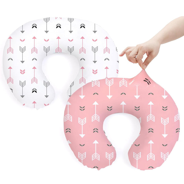 BROLEX Baby Nursing Pillow Covers: 2-Pack Soft Slipcovers for Breastfeeding Pillows -