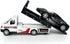 Flatbed Truck Toy Rescue Tow Truck, 2 in 1 Transport Trailer Car Carrier for Boys Kids Toddlers (White)