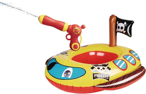 Pool Floats Kids with Water Gun, Pirate Ship Float for Toddler, Blow