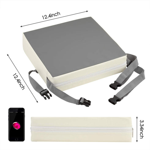 Booster Seat for Kitchen Chair - PU Waterproof Toddler Booster for Dining Table, Portable Travel Increasing Cushion