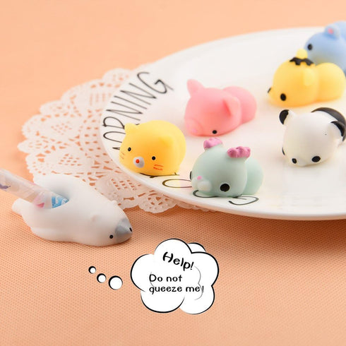 KUUQA 20 Pcs Squishies Squeeze Animal Toys - Cat, Rabbit, Panda Stress Relief Toys for Kids Birthday Party