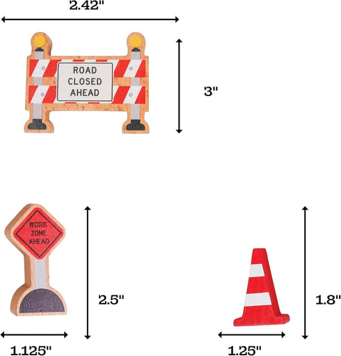 16 -Community Pc Wooden Construction Signs and Traffic Cones - Construction Site Road Signs Helpers Educational