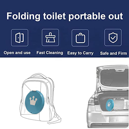 SunnySmile Travel Potty for Toddler, Portable and Foldable Toilet, Apply to Seat Emergency Toilet for Car, Camping