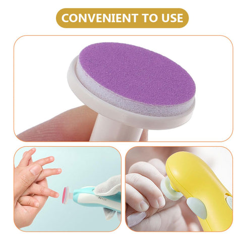 JUMPLAWN Trimmer 12Pcs Electric Nail Heads Nail Grinding Tools with Storage Box for Newborn Grooming