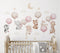 Generic Pink Balloons With Baby Animals Wall Decal - Cute Animal Sticker for