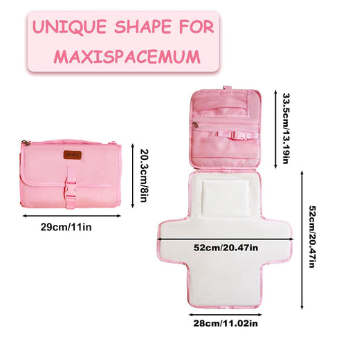 Portable Changing Pad for Baby, Travel Diaper Changing Pad for Newborn, Waterproof Baby Changing Mat, Foldable