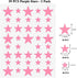Stars Wall Decal, 78 PCS Pink Stars Wall Sticker for Easy Peel and Stick Kids Room Decoration