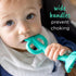 Busy Baby Teething Spoon - 2-in-1 Training Spoon and Teether for Self Feeding, BPA Free, Dishwasher Safe (Pewter)