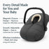 Quintriae Cozy Winter Car Seat Cover for Baby Infant Carseat Blanket Compatible with UPPAbaby Aria and Mesa and Most