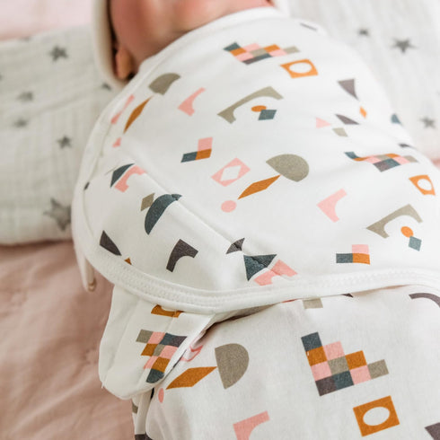 Infant Baby Swaddle Blanket - Safe Infant Sleep Zip Swaddle (ToyBlock Print Sleepsack 1PACK)
