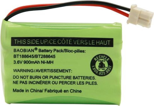 BT188645/BT288645 Battery Pack, 3.6V 900mAh Ni-MH Compatible with VTech VM312 VM3251 VM3252 VM3261