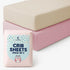 52x28x9 inches 2 Pack Muslin Crib Sheets for Baby Girl Large Size Pink & Beige, Soft Breathable Muslin Fabric, Fits