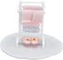 1:12 Miniature Bath Towel Rack with Rug Set - Dollhouse Bathroom Furniture Accessories for Realistic Decor