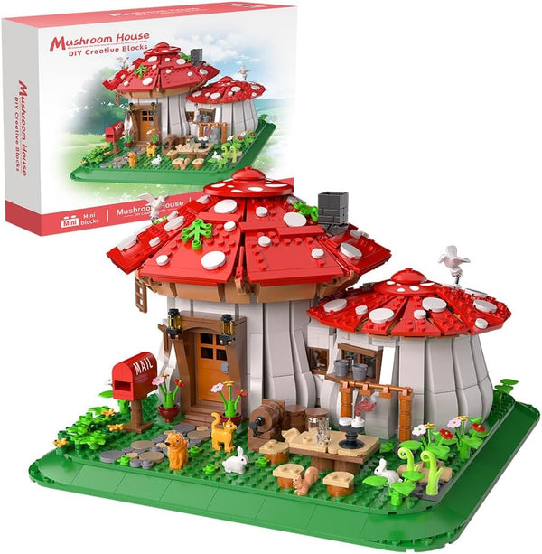 RAVAYO Mushroom House Building Blocks Set - Unique Design Creative Building Toy