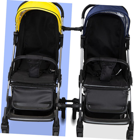 Adjustable Dual Connector for Baby Stroller, 3pcs Universal Aluminum Tube Car Accessories for Twins Stroller