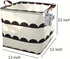 Square Canvas Storage Bins, Collapsible Toy Organizer with Handles for Nursery & Laundry