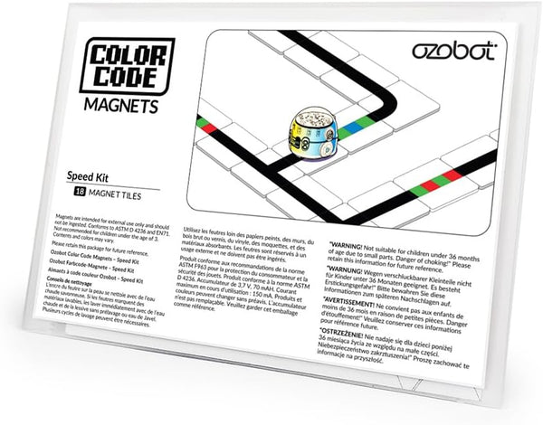 Color Code Magnets Speed Kit - Interactive Coding Learning Tool for Kids Ages 3+, 18 Tiles, Base Kit Required