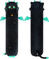 Long Cat Kawaii Body Pillow, 20” Cute Black Cat Plush Toy, Big Eyes Kitten Throw Pillow Gift
