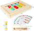 Montessori Learning Toys Slide Puzzle, Color & Shape Matching Logic Game for Kids 3-7 Years Old