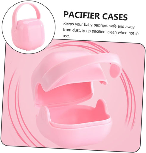 Set 2 Yardwe Portable Pacifier Box for Infants Pcs Lidded Soother Case Dustproof Design Convenient Travel Storage