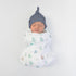 SwaddleDesigns Cotton Muslin Swaddle Blanket, 46x46 inches, Receiving Blanket for Baby Boys & Girls, Watercolor Denim
