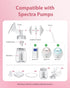 15mm S1/S2/9Plus/Synergy 4 Sets Spectra Replacement Pump Parts for Gold (Compatible, Not OEM) - with Flange, Valve