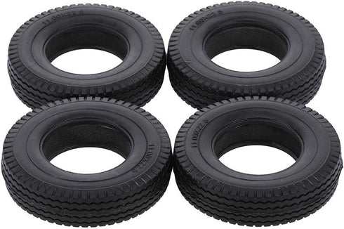 GoolRC 4pcs Trailer Car Rubber Tires for 1/14 Tamiya Tractor Truck RC Climber Trailer