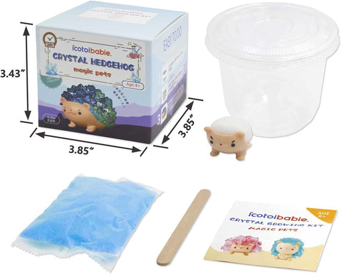 Crystal Growing Toys for Kids, Colorful Crystal Hedgehog to Grow, Science Experiments Learning for Kids