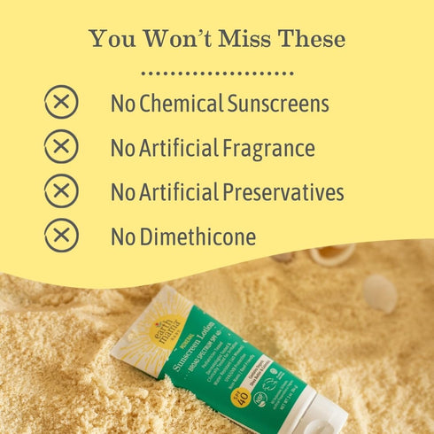 Earth Mama 40 3-Ounce (2-Pack) Baby Mineral Sunscreen Lotion SPF | Non-Nano Zinc, Natural Water Resistant Sun Cream