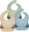 Silicone Baby Bibs for Boys Girls, 3 Pack Soft Adjustable for Babies Toddlers, BPA Free, Waterproof Eating Essentials
