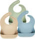 Silicone Baby Bibs for Boys Girls, 3 Pack Soft Adjustable for Babies Toddlers, BPA Free, Waterproof Eating Essentials