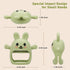 CAHILON 2 Pack 3-6 6-12 0-3 6 9 12 Easter Baby Teething Toys for Months, Soft Silicone BPA Free Bunny Teething Mitten