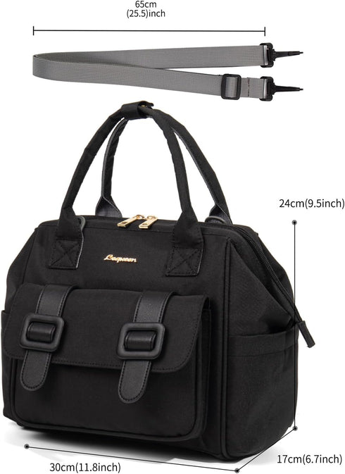 MEYTEILAY Diaper Bag Tote Baby Changing Bag Large Baby Bags for Mom Multifunction Travel Nappy Bag Small Black
