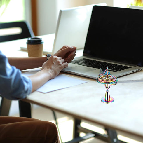 Norme Gyroscope Toy, Metal Anti Rotating Desk Gyroscope for Flying Motion Balance Physics, Gift for Boys, Girls, Adults