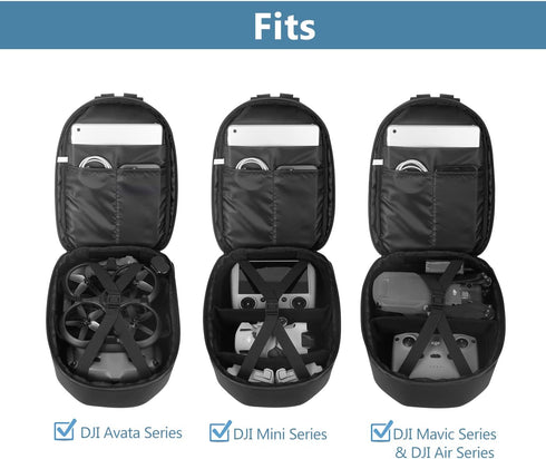 JSVER Carrying Case For DJI Mini - Waterproof Shockproof Backpack Case Compatible with DJI Mini/DJI Air/DJI Mavic 1