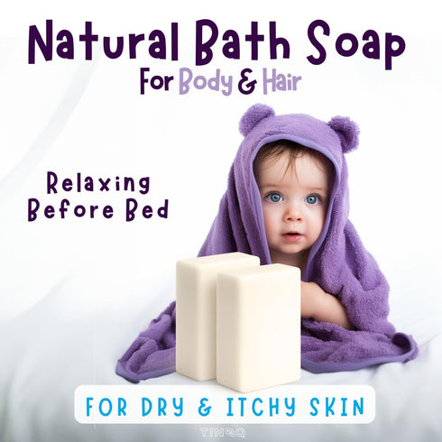 6 2 Baby Soap Bar For Sensitive Skin | Natural Bath Soap For Toddlers Kids Adults | Relaxing Organic Lavender Essential