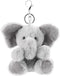Apricot Lamb Cute Toys Plush Gray Elephant Stuffed Animal Keychain for Kids Bag, Purse, Backpack, Handbag (6 Inches)